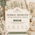 Herbal Medicine Junk Journal Pages 33 Botanical Vintage Printable Pages