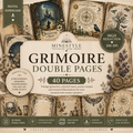 Dark Academia Grimoire Double Pages  40 Vintage Printable Journal Spreads